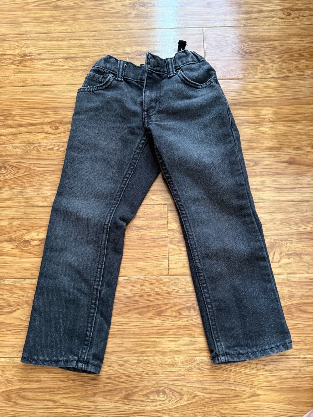 Preloved Levi's Boys 4T Black Slim Straight Jeans
